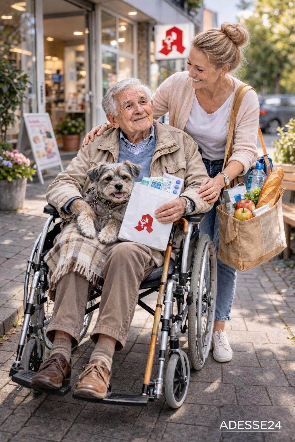 24 Stunden Seniorenbetreuung zuhause in Solingen – Betreuungskraft verbringt Zeit mit Seniorin im Café